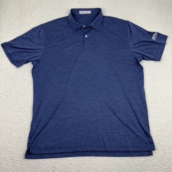 Peter Millar Polo Shirt‎ Mens XL Blue Featherweight UPF 50+ Strech Breathable - Picture 1 of 8